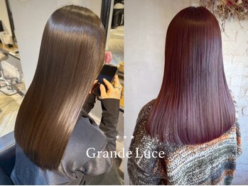 グランルーチェ(Grande Luce)の写真/髪と頭皮に優しい充実のトリートメントと確かな技術力で自然でしなやかな理想のストレート美髪を実現