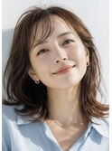コテで巻いても自然な仕上がり◎髪質改善ストレート