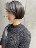 French切りっぱなしボブエアリーロング美髪ピンクブラウン