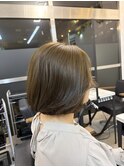 ベージュオリーブベージュボブタンバルモリ韓国風10代20代30代