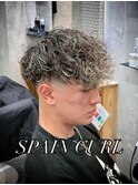 ホワイトメッシュスペインカール
