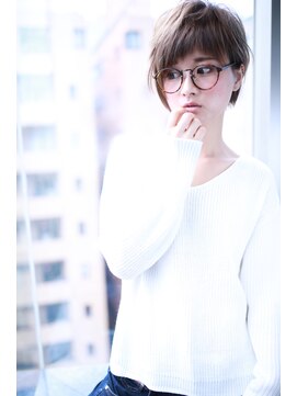 クラウドゼロ(Cloud zero) グレージュアシンメトリー小顔ショートバング【Cloud zero】