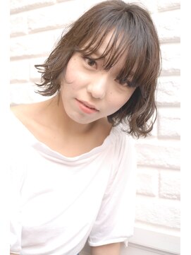 バルバロヘアー(BARBARO HAIR) 前下がりボブ×ゆるふわパーマ