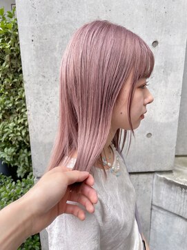 アリー 原宿 表参道(ALLY) 【ALLY 濱田】ピンクベージュ×ミディアム  20代/30代/40代