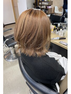 ヘアーラボ ノッシュ 六本松店(Hair Labo Nosh) 外はね×ナチュラルハイライト