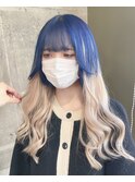 デザインカラー10代20代プルエクステブルーカラー
