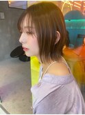 韓国前髪顔周り×切りっぱなしボブ【心斎橋/髪質改善】