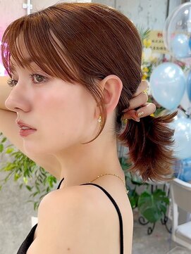 ルームバイシー 新宿(Loom. by Sea) 韓国風前髪×レイヤーカット【髪質改善/新宿/レイヤーカット】