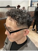 スキンフェード×プードルパーマ