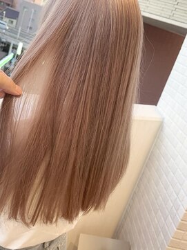 リグ 横浜(Lig.) オレンジベージュ/ダブルカラー/ケアブリーチ/ブリーチ/ベージュ