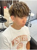 メンズハイライト バレイヤージュ マッシュ メンズカラー