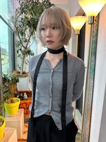 ルーヴェ(LOWE) 【ayano】ハイトーンボブ×ホワイトベージュ×ブリーチ2回