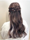 ハーフアップ/お呼ばれヘア/ダウンスタイル