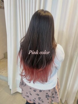 ボックスミコ(Box mico.) ブリーチ二回で薄めのピンク☆グラデーションカラー