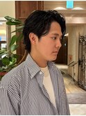 メンズヘア センターパートパーマ メンズミディアム 銀座