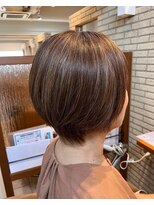 ハピネスフィール 宇治店(Happiness FEEL)&nbsp;白髪ぼかし×ショートボブナチュラルショート