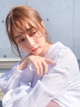 エインアンリー 表参道(AIN.ANLY.) 顔周り小顔カット☆ハイライトカラーオリーブカラー