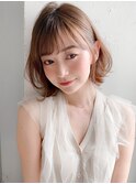 アプリコットオレンジくびれヘアハイライトカラー夏*