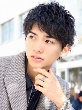 ネイビー(NAVY) 簡単スタイリングの、大人ニュアンスショート