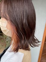 ヘア プロデュース キュオン(hair produce CUEON.) イヤリングカラー×オレンジブラウン×ミルクティーベージュ