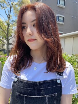 ソウバイジョージ(Sow by George) Takumi韓国ヘアオレンジ10代20代福岡博多大名