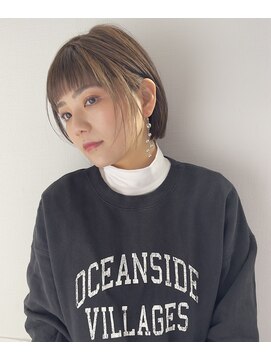 ファースト 仙台店(first) 【秋冬オススメ】ミニボブ×オリーブベージュ