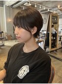 大人綺麗な小顔襟足スッキリショートボブ　30代40代50