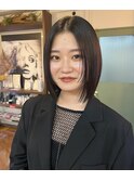 周りと少し差をつける☆おくれ毛ボブスタイル .*。