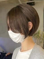 ジュイール(jouir) ショートカットショートボブハンサムショートグレージュカラー
