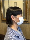 マッシュワイドバングの個性派ボブ