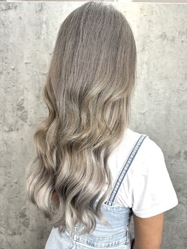 ルーツアイリー 心斎橋(ROOTS IRIE) 編み込みエクステ/シルバーアッシュ/バレイヤージュエクステ