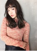 ワイドバング前髪　ミディアム　髪質改善オージュア認定青葉台店