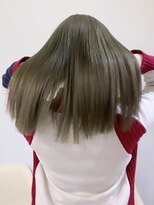 メゾンアクア 表参道(Maison ACQUA)&nbsp;☆ブリーチなしダブルカラー オリーブ オリーブベージュ ボブ