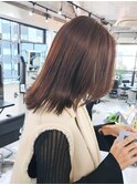 レイヤーカット　マロンブラウン
