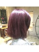 【サロンドミルク原宿】ボブ×グレープピンク