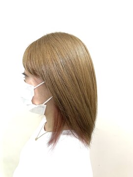 アズール 草加(azule) ペールベージュ×ペールピンク インナーカラー