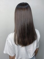 モルニ(MORNI)&nbsp;アッシュグレー_マロンベージュ Aラインボブ かきあげ