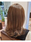ロングレイヤー/ミルキーベージュ/ゆるふわ巻き