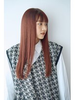 カインド 南青山(hair&make up KIND) 赤髪ワンレンスーパーロング