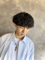 ヘアー クリエイト 縁(Hair Create en)&nbsp;波巻きパーマ【シルバーメッシュ】