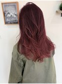 レッドパープルデザインカラー×レイヤースタイル