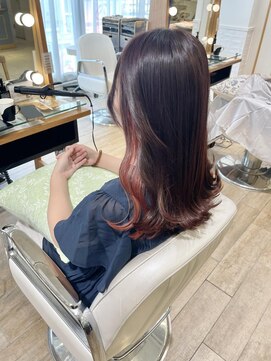 ネオリーブ チロル 横浜西口店(Neolive CiroL.) インナー×チェリーピンクカラー ハイトーン