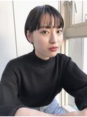 NUDE 斜めバング 眉上バング ベリーショート コンパクトショート