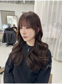 韓国ヘア/レイヤーロング/ブリーチなし/ココアブラウン