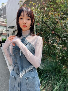 オーウェル 銀座(Owelle) 銀座 cheri透明感グレージュ×姫カット