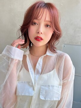 エイミー(Aimee) Aimee 町田　レッドブラウン×外はねボブ