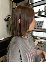 レアワンハナレ センター北美容院(lea/1 HANARE)&nbsp;レイヤーボブ×アッシュブラウン