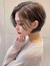 脱白髪染めカラー+白髪ぼかしハイライト+トリートメント　￥14000［下総中山］