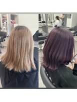 ガルボヘアー 桟橋店(garbo hair)&nbsp;ラベンダーハイトーンツヤカラーオイルカラー