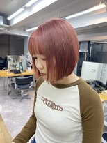 ヴェルダ 池袋店(verda) ボブ/ピンクオレンジカラー/ブリーチ/池袋/yamamoto